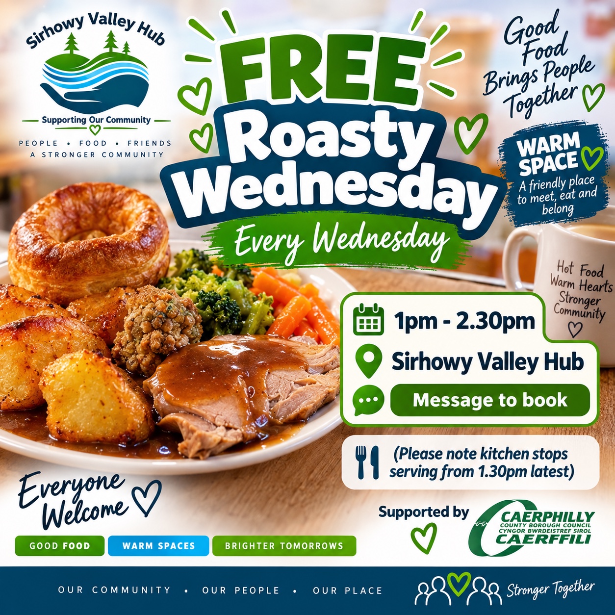Sirhowy Valley Hub Free Roasty Wednesday poster